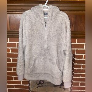 Cozy Gray Sherpa Hoodie